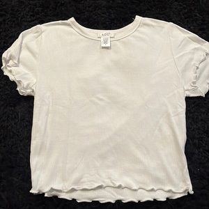 White Plain Crop Top